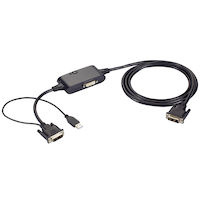 DKM Compact KVM DVI-D Splitter Cable - (2) DVI Ports, USB Power, 2-m (6.5-ft.)